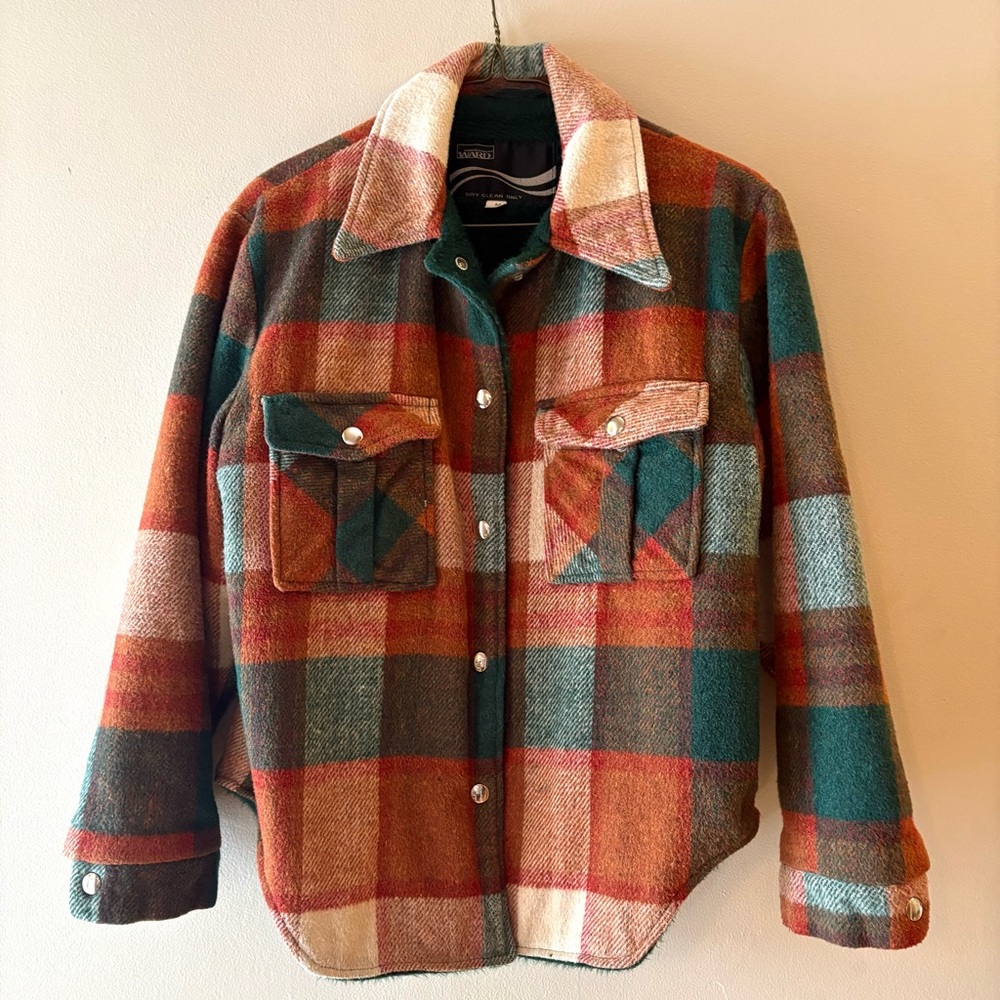 Vintage Rare Montgomery Ward wool Men's Plaid Jacket size M but fits smaller